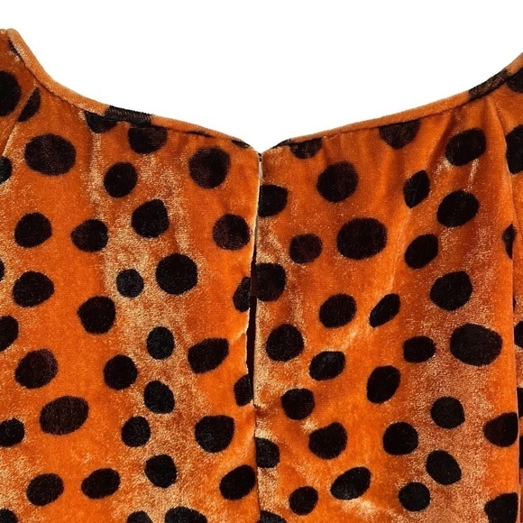 Madewell Velvet Memento Ruffle-Sleeve Top in Leopard Dot, Size XS - Picture 8 of 11